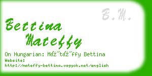 bettina mateffy business card